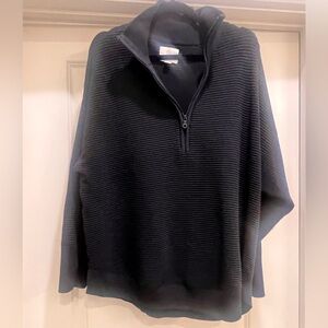 Black ribbed aerie quarter zip sweatshirt - XXL